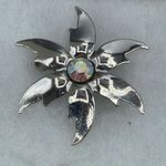 Vintage star with AB stone center. Silver Photo 0