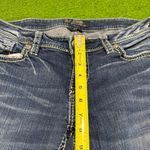 Silver Jeans 33/31 Aiko Mid Slim Bootcut Denim Rhinestones Embellished Studded Photo 3