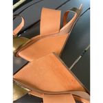 Rebecca Minkoff  Stella Leather Wedge Shoes 8.5 Orange / Gold Photo 12