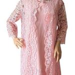 American Vintage 50-60's Vintage Pink dress with matching Lace coat Ladies dress size medium Photo 7