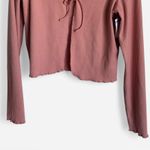 Elodie Pink Tie Front Long Sleeve  Photo 2