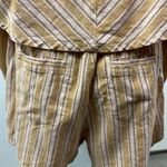 Toad & Co Taj Hemp Sleeveless Striped Shorts Pocket Romper Sleeveless Womens S Photo 4