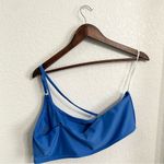 Aerie Womens Swim Bikini Top Bandeau Blue One Shoulder Strap Size XXL Photo 1