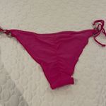 Women size small Brazilian purple pink side tie bikini bottom metal circle Photo 4