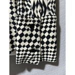 ZARA  Black White Geometric Print Long Sleeve Button Down Shirt size Medium Photo 3