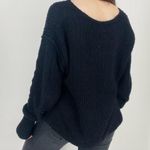 Free People  v-neck coco braided slouchy sweater black size s Photo 3