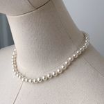 Vintage Ivory White Faux Pearls Short 18” Necklace Estate Classic Timeless Photo 2