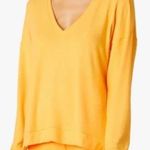 Beyond Yoga NWT!  Long Weekend Lounge Pullover in Light Mango, SZ Small Photo 0