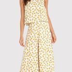 MVN The Label Women Jumpsuit Yellow Riley Floral Sleeveless Wide Leg Boho Medium Photo 0