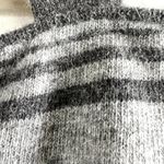 Knitted Top Striped Square Neck Sleeveless Ribbed Hem Stretchy Gray Black XL Photo 1