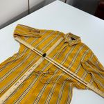 Topshop  Dress Womens Size US 4 UK 8 Yellow Stripe Drawstring Waist Shirt Photo 6