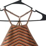 Fornia Women's Size‎ S/M Orange Brown Striped Halter Bralette Size M Photo 2