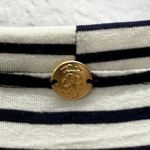 Trina Turk  Tank Dress Size XL White Navy Blue Stiped Sleeveless Knee Length Photo 6