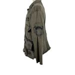 True Religion Women's Military Green Distressed Parka Jacket Size Large Photo 10