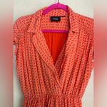 Maeve  Anthropologie Carlotta Coral White Nautical Ruched Sleeve Shirtdress XS Photo 6