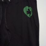 St Patricks Day Womens Fleece Crop Sleep Pants Size L 12 14 Black Good Luck Size L Photo 1