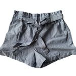 HAVE Black/White Striped Elastic Waist Fabric Belt Shorts Size‎ S Blue Size M Photo 0