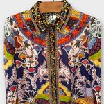 Alice + Olivia Willa Placket Top Size Small Photo 6