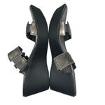 Naot Wedge Sandals Womens 9 Metallic Gray Patent Leather Slip On Comfort Resort Photo 5