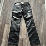 Gap black genuine leather pants size 4 Photo 5