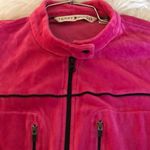 Tommy Hilfiger  hot pink navy velour zip‎ up jacket women’s size medium M Photo 1
