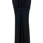 Jones Wear  Dress halter black beaded flowy floor length 10 formal cocktail party Photo 0