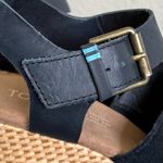 Toms EUC.  Black Wedge Sandals with Ankle Strap. Photo 5