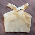 Babaton  Asymmetrical Ribbed Crop Top – Size Medium Photo 1