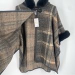 Anthropologie NWT Northern Angel Faux Fur Hooded Poncho Cardigan Sweater Photo 4