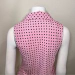 Vintage Retro 1970 1990 Pink Polkadot Blouse Photo 4