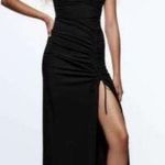ZARA  Black Draped Fitted Midi Dress with V-neckline. Size S.
0/2444/636/800/02 Photo 0