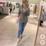 Banana Republic  light gray office wear blazer in size 0 Photo 15