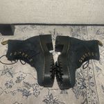 Dr. Martens  Womens Boots Leona Black Milled Nubuck Leather Combat Photo 6