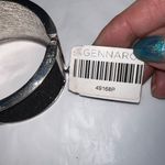 G by Gennaro Black Sparkle Spring Open Cuff Bracelet Silver Photo 6