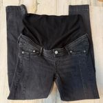 H&M Mama Size 6 Skinny Ankle Maternity Jeans Black High Rib Panel Size 6 Casual Photo 5