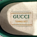 Gucci NEW Women's US Size 10 Tennis 1977 GG Logo Green Canvas Low-Top Sneakers Photo 5