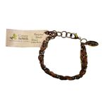 Green Sewn limited edition sustainable style vintage Sari bracelet NWT good karm Tan Photo 5