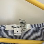 Madewell  Blue Pinstripe Blouse with Bell Sleeves Photo 1