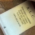 ALC Frank A.L.C. Spencer 100% Silk Floral Print Mini Dress Short Sleeve High Neck Size 4 Photo 12