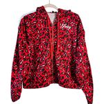 Juicy Couture Black Label Tracksuit Set Red Leopard Print Hoodie Pants Y2K Retro Photo 4