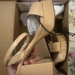 Pop Nude Pump Strappy Heels NWT Size 8 Photo 0