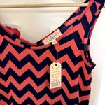 Pink republic NWT  Pink & Navy Chevron Hi-Low Tank Tunic Women's Medium Photo 1