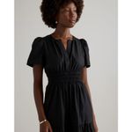 Quince  Black 100% Organic Cotton Poplin Tiered Maxi Dress Sz M Photo 2