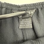 Citron Santa Monica Silk High Rise Wide Leg Dolphin Split Hem Crop Pants Black Size M Photo 6