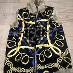 J. McLaughlin  Faux Fur Vest reversible with Gold Accents Photo 3