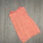 Vintage Rickiy freeman for tj nite lace coral / orange spaghetti strap lace dres Size 12 Photo 4