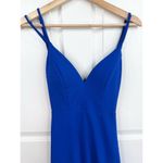 Emerald Sundae  Glam Blue Criss Cross Mermaid Gown V Neck Dress Extra Small Photo 3