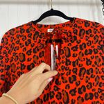NWT Grace Atwood The Drop Red Animal Print Loose Fit Tiered Dress Size S Photo 2
