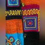 Allure Boutique Vintage Women's Novelty Art Wear Button Front Bold Sweater Sz L Black Size L Photo 5