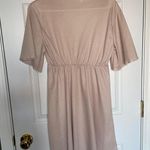 Waffle Knit Mini Dress Tan Photo 3